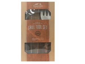 מלקחיים והוק מנירוסטה - Traeger Grill מעשנת בשר
