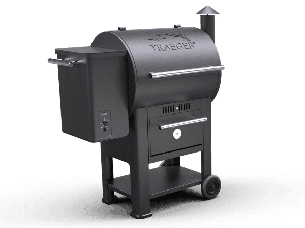 מעשנת בשר וגריל בשר דגם סנטורי 22 של חברת Traeger Grills המומחים בייצור ושיווק של מעשנות בשר,שבבי עת לעישון, כלים למנגל ואביזרים למנגל.