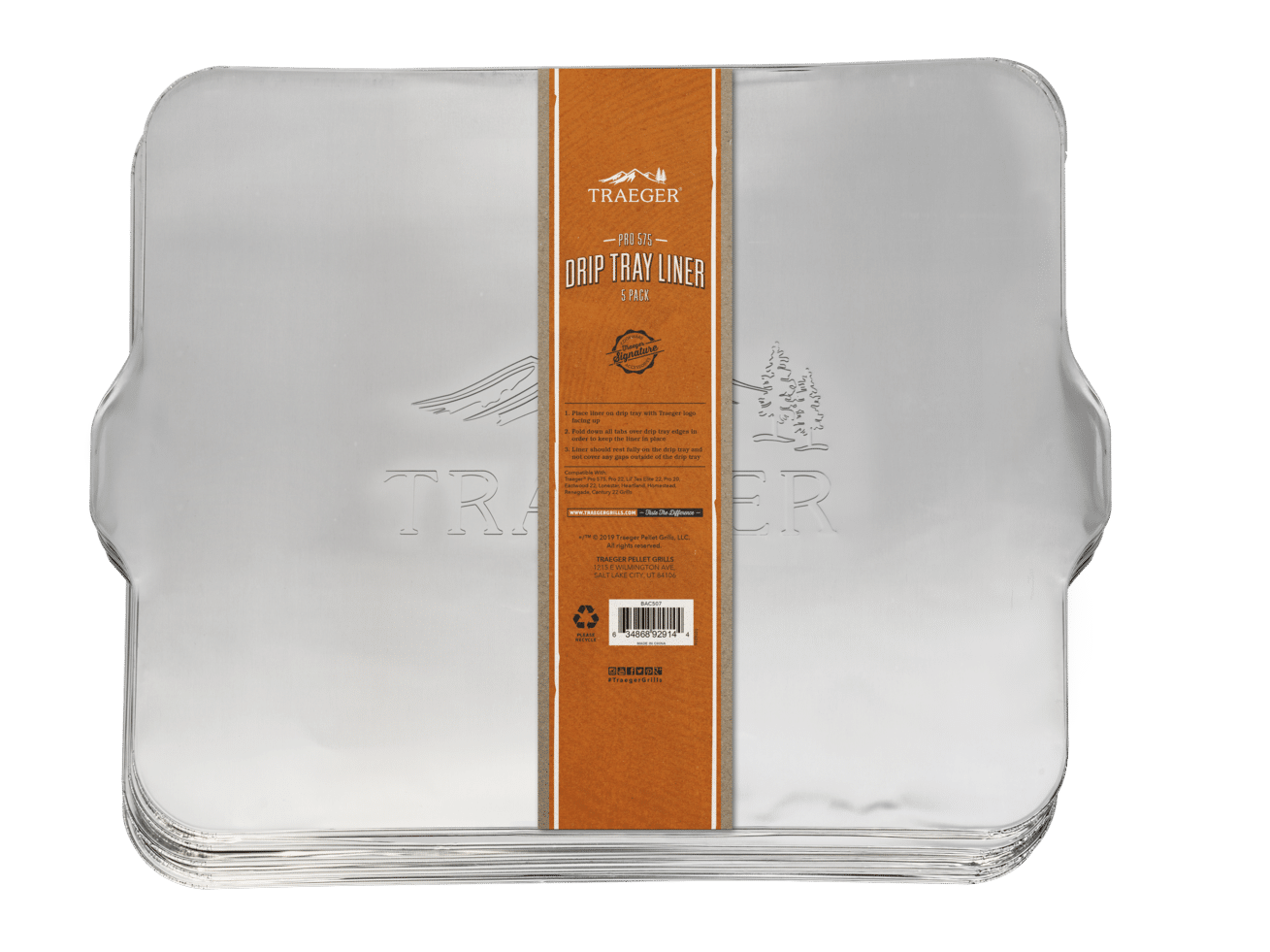 drip-tray-liner-pro-m ציפוי אלומיניום חד פעמי למגש האיסוף לדגם פרו 575 - Traeger Grills, מעשנת בשר, טאבון, שבבי עץ לעישון, ערכת מנגל, כיסוי למנגל ואביזרים למנגל