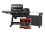חבילת Traeger Ironwood עם מזנון UNITY XL ושני שקי שבבי עץ